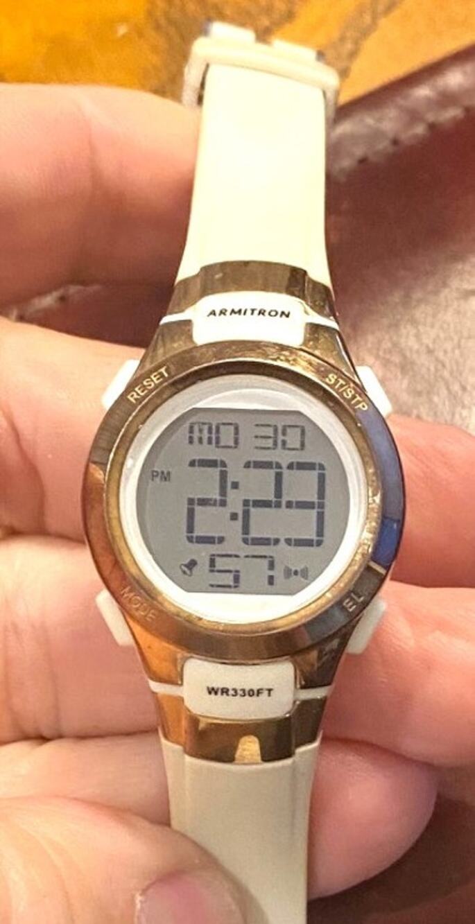 Women's 28mm Rose Gold Tone Armitron Preo sport Watch, WR 100M